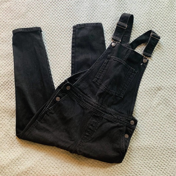 Topshop Pants - Topshop Moto Black Overalls W26